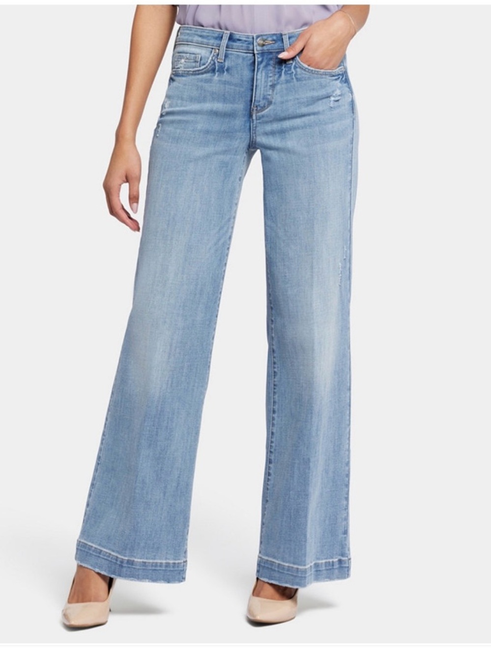 NYDJ Women's Teresa Wide Leg 1.5" Hem Jeans